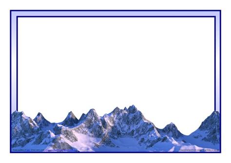 Mountains Themed A4 Page Borders Sb9548 Sparklebox