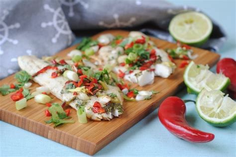 Garlic Ginger And Chilli Sea Bass Hungry Healthy Happy