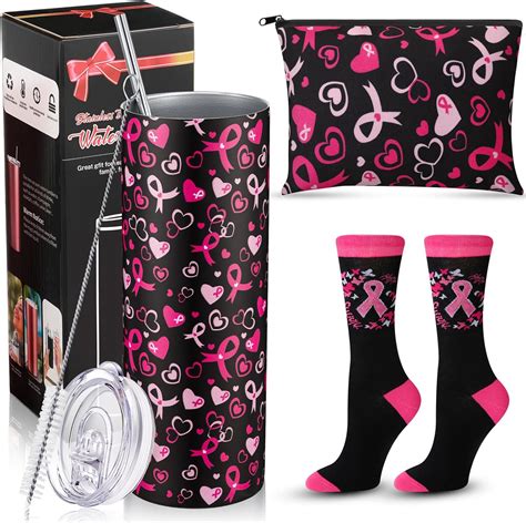 Amazon Tanlade 3 Pieces Breast Cancer Awareness Tumbler Breast