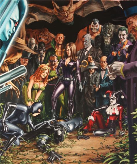 John Watson Batman Vs Villains Painting In Alan Ns John Watson Comic