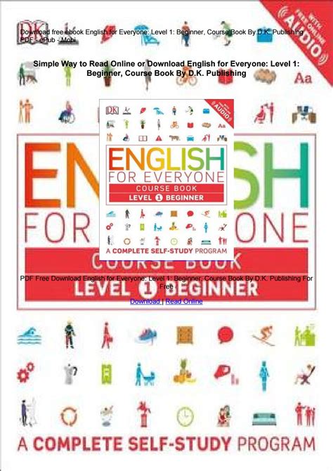 Download English For Everyone Level 1 Beginner Course Book By Dk