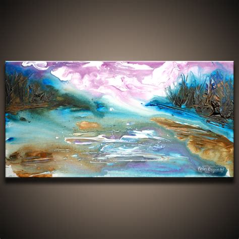 Urartstudiocom Landscape Abstract Art Painting Where They Meet By