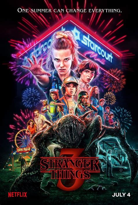 Season 3 Stranger Things Release Date Netflix - New Stranger Things 3 Poster Features a Mall, Monster, and Fireworks