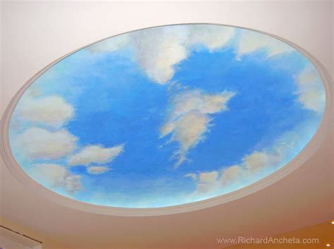 How To Paint Blue Sky And Clouds On Ceiling Shelly Lighting