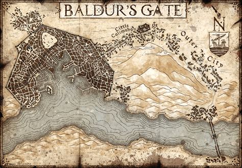 Baldurs Gate City Map In Forgotten Realms World Anvil