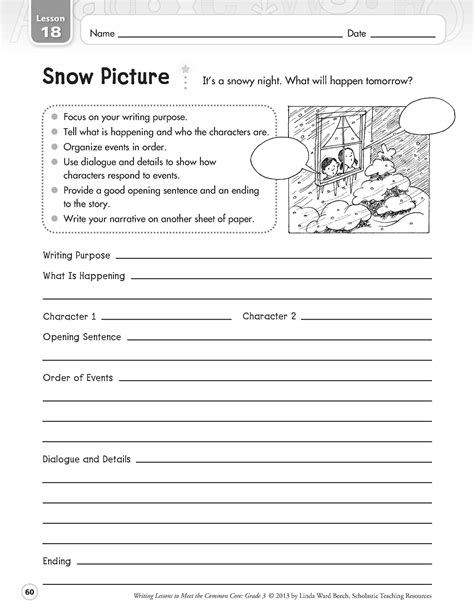 4th Grade Writing Prompts Worksheets