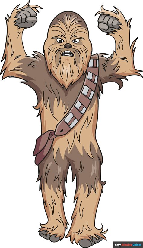 How To Draw A Cartoon Chewbacca Really Easy Drawing Tutorial