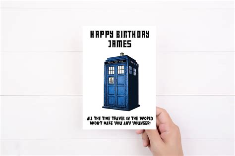 Doctor Who Tardis Birthday Card Personalised Dr Who Birthday Etsy