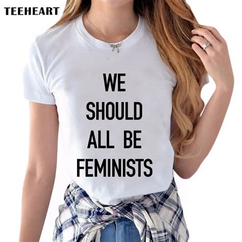 Women New Brand We Should All Be Feminists Designer Round Neck