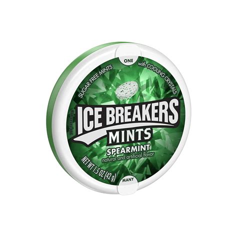 Ice Breakers Spearmint Sugar Free Mints CT Oz Each Volt Candy