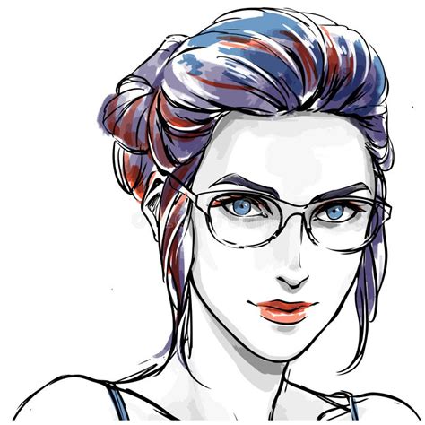 Woman Glasses Optical Salon Stock Illustrations 63 Woman Glasses