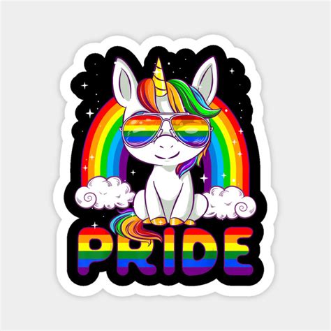 LGBT Pride Gay Lesbian Funny Rainbow Dabbing Unicorn Unicorn Magnet