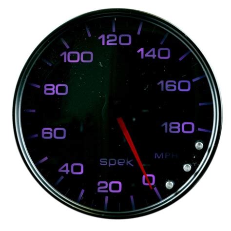 5 Speedometer 0 180 Mph Electric Spek Pro Black Dial Black Bezel