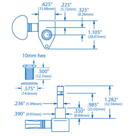 Grover Original Locking Rotomatics 106 Series 33 Tuners Stewmac