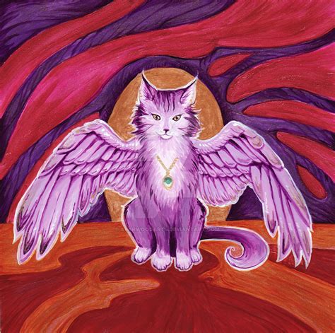 Purple Cat By Starwoodarts On Deviantart