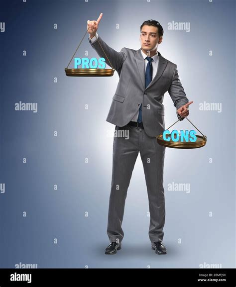 The Businessman Choosing Pros And Cons Stock Photo Alamy