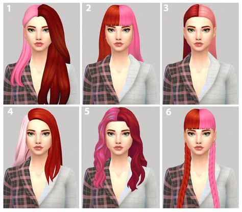Top 5 Hair Cc Thats Split Dyed Half 1 Color And Mmfinds