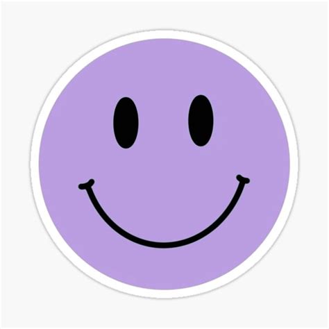 Purple Smiley Face Sticker For Sale By Daisyumberella Redbubble