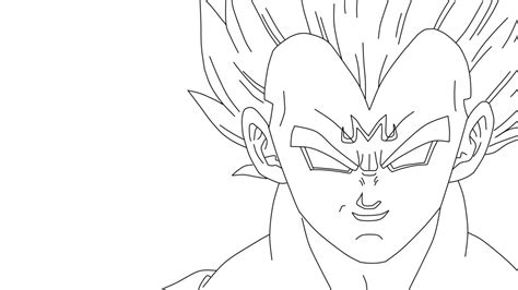 Your favorite characters in many transformations. Majin Vegeta 1080P (Needs coloring) by MasSergio on DeviantArt