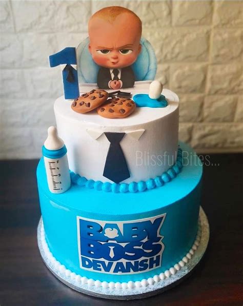 Boss Baby Cake From Blissful Bites Baby 1st Birthday Cake Baby