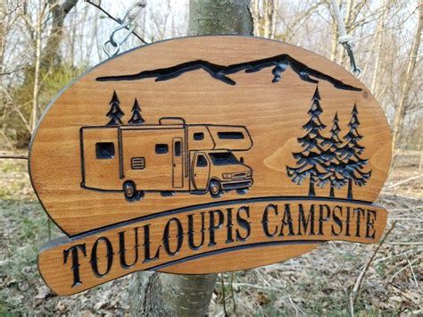 Custom Carved Camping Signs Personalized Wood Signs