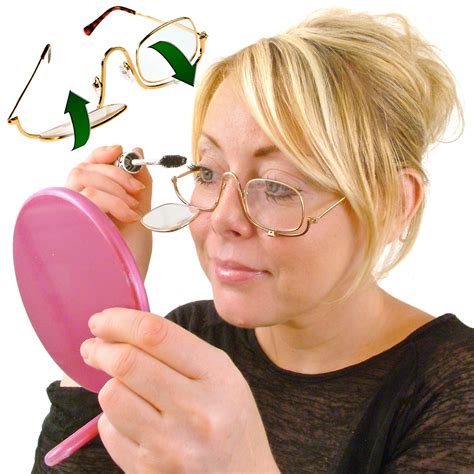 magnifying make up glasses makeup spectacles flip down lenses free pouch 3x ebay