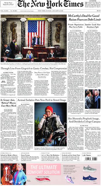 The New York Times In Print For Sunday Jan 8 2023 The New York Times