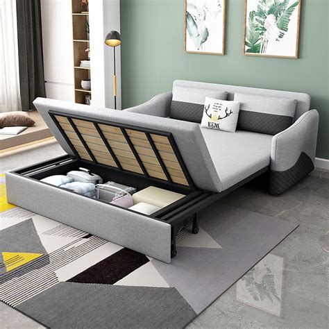 Rolla Modern Full Sleeper Sofa Linen Upholstered Convertible Sofa With