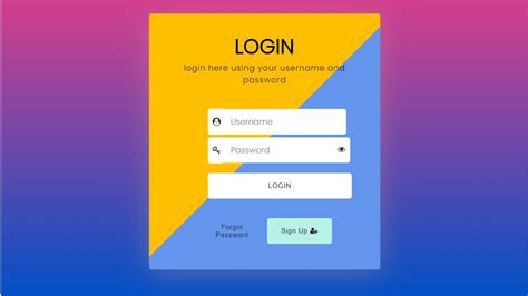 Html Login Page Example With Css Best Design Idea
