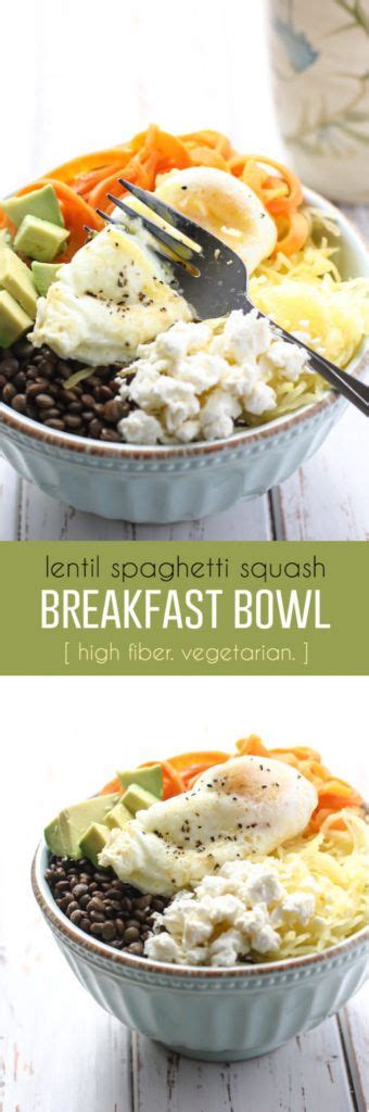 Lentil Spaghetti Squash Breakfast Bowl Recipe Breakfast Bowls
