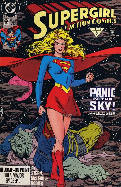 Supergirl In Action Comics 674 Cover Art By Dan Jurgens And Bob