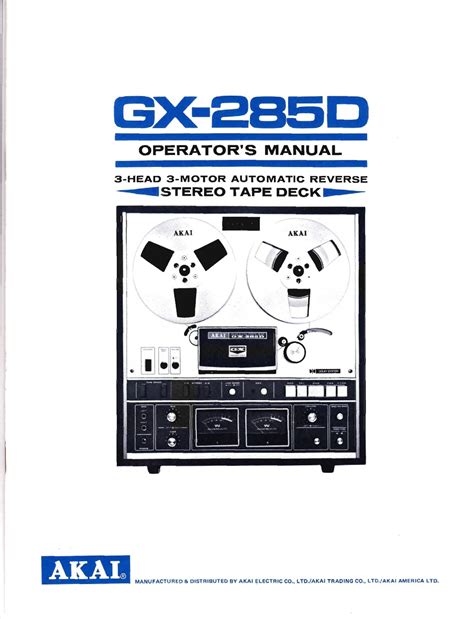 Akai Gx D Operator S Manual Pdf Download Manualslib