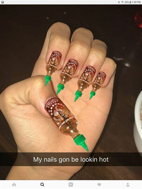 Pin By Ginger Nguyen On Stiletto Nail Art Bad Nails Crazy Acrylic