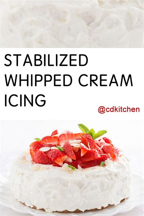 And continue to mix on high. Stabilized Whipped Cream Icing Recipe from CDKitchen | Stabilized whipped cream, Whipped cream ...
