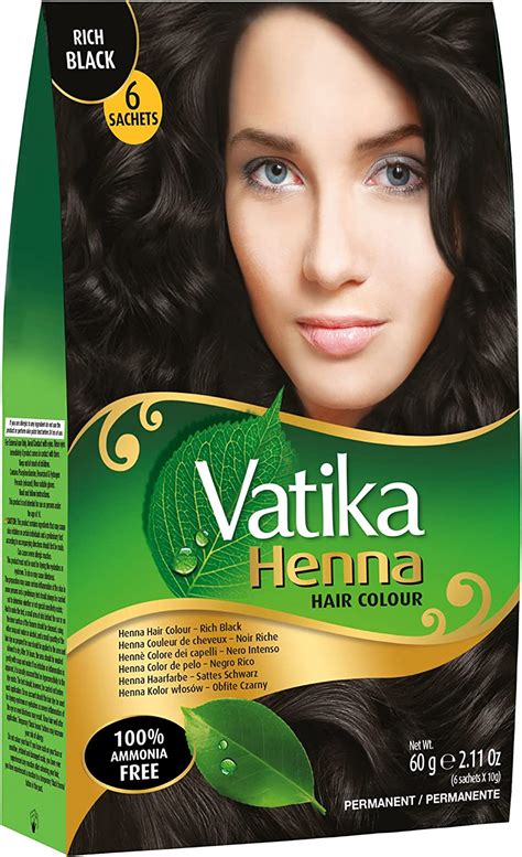 Vatika Henna Hair Colour Rich Black 21 Oz Uniq One