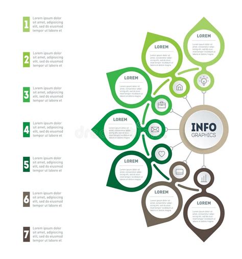 Infographics Eco Business Presentation Concept With 7 Options Parts