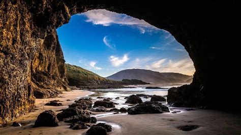 Beach View From Cave Hd Wallpaper Download This Wallp