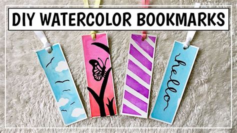 4 easy diy watercolor bookmark ideas in this video you ll learn how to make a watercolor