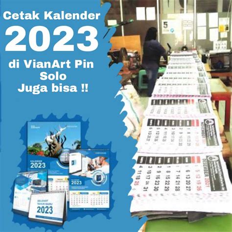 Jual Kalender Dinding 2023 Kalender Instansi Kalender Custom 2023