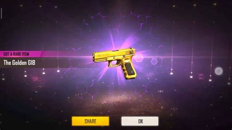 Being an incubator gun skin, it looks truly. How To Get Free Fire Golden G18 Skin For Free In CS Rank ...