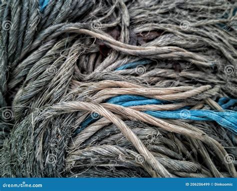 Bundle Of Ropes Closeup Stock Image Image Of Strings 206206499