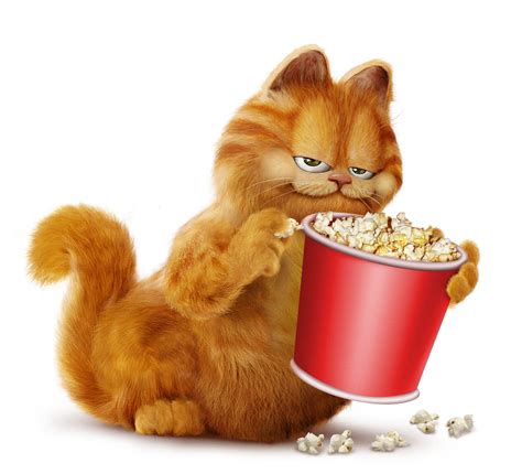 It Looks Like Garfield Likes Popcorn Im Surprised Garfield The Movie
