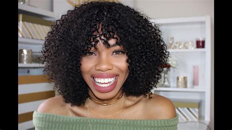 Diy Curly Wig With Bangs In 30 Minutes Her Given Hair Youtube