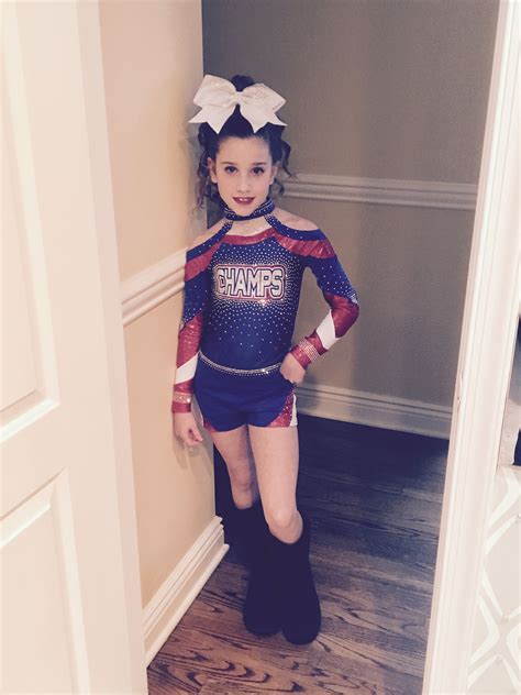 Cheerleading Competition Uniform Hairmakeup Stunning Makeup Flawless