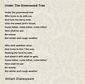 Under The Greenwood Tree Poem by William Shakespeare - Poem Hunter Comments