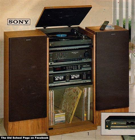 Late 1980s Sony Stereo Rack System Print Adv Stereo Stereo System