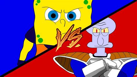 Spongebob Vs Squidward Dbz Style Animation Youtube
