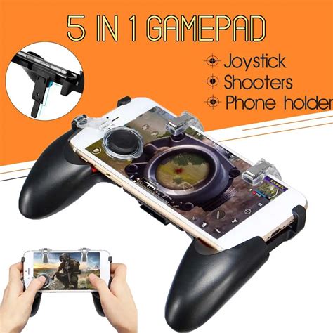 5 In 1 Mobile Phone Gaming Trigger Gamepad Controller Shooter Trigger
