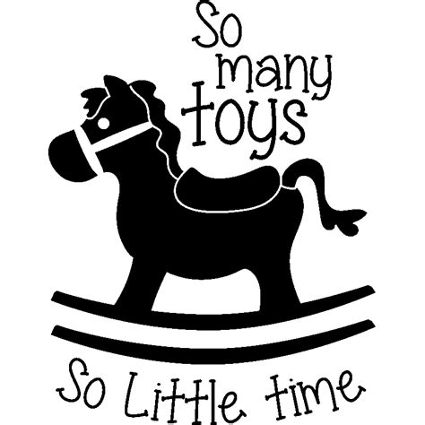 Wall Decal So Many Toys So Little Time Wall Decal Quote Wall Stickers