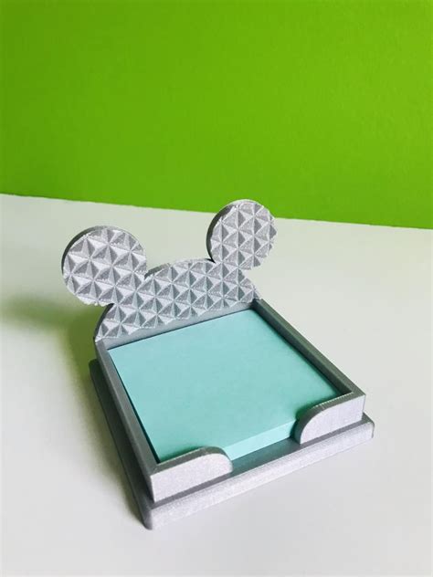 Spaceship Earth Mickey Mouse 3d Printed Disney Sticky Note Etsy 3d